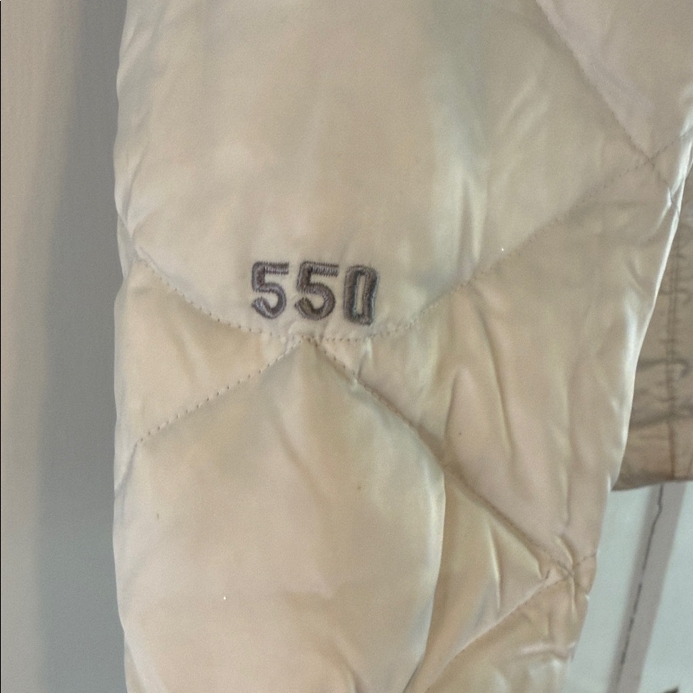 The North Face 550 Down Puffer Jacket White Satin Womens Small - Picture 5 of 6